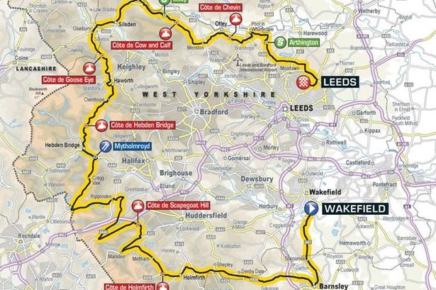 Tour de Yorkshire stage 3 map